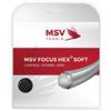 MSV Set di Corde da Tennis Unisex per Adulti Focus-Hex Soft 12 m Nero
