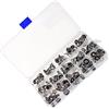 BESPORTBLE Kit Riparazione 75 Pezzi Cimini per Canne da Pesca in Acciaio Inossidabile Leggero e Resistente 15 Misure per Acqua Dolciastre e Salata