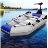 FJAUOQ Gommone 2 3 4 5 6 Persone Gonfiabili da Pesca Barca da Pesca Barca da Pesca Canottaggio Kayak Zattera Pavimenti Gonfiabili Sedili in Legno in Alluminio Pale Pompa A Pedale,249x128cm