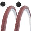 ECOVELO 2 Copertoni 700 x 35 C + Camere Pneumatici Marroni Stradali Bici Classica City Bike Gomme Trekking Adulto 28" Vintage