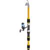 NiuLumea Set completo di canna da pesca con canna telescopica e mulinello per combo con mulinello per vari stili di pesca (set giallo)