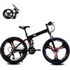 STRTG Folding Bike, Mountain Bike Pieghevole,Unisex Adulto Folding MTB Bicicletta, 24 * 26 Pollici 21 * 24 * 27 velocità della Bici di Montagna