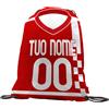 quickgadget Sacca Ginnastica GYMBACK sport 2024 per tifoso Monza - sacchetto sportivo calcio Fashion Borsa, Piscina, Zaino,portascarpe Scuola, uomo donna bambino, personalizzato con nome e numero