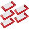 Oniissy 5 coperture in PVC per esche da pesca, protezione trasparente per organizzare e proteggere le esche, compatibili con vari stili, 20 x 20 cm e 18 x 15,5 cm (rosso) (grande)