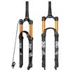 BaiWon MTB Forcella 26 27.5 29 Pollici MTB Forcella Ammortizzata Corsa 120mm, 1-1/8 Tubo Dritto/Tubo Conico Forcelle Mountain Bike, ASSE da 9 mm, Freno a Disco(26,Tubo Dritto Manuale)