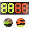 OISE ART STORE Trade Shop - Tabellone Sostituzione Portatile Arbitro Partita di Calcio Display 83x38 Cm