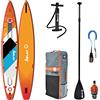 Zray Sup Stand Up Paddle Gonfiabile Rapid 14' - PB-ZR2B - Fusione a Doppio Strato Dropstitch + Stringer in Fibra di Carbonio - Pacchetto Completo - Max 170kg - 320L - 427x71x15cm
