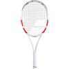 Babolat - Racchetta da tennis modello Pure Strike, manico 00, bianco/rosso/nero, adolescenti 140-150 cm, stabilità di precisione, telaio ibrido, forza equilibrata e controllo, transizione alle