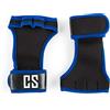 Capital Sports Palm Pro - Guanti Per Sollevamento Pesi, Ergonomici, Realizzazione Resistente e Lavabile in Neoprene, Protezione dei Polsi Grazie al Wriststrap di 44 cm, Nero/Blu, Taglia L