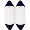Navpower yacht energy quality Kit Parabordi per Barca Navpower Navprotect, Set Parabordi Barca F0 F1 F2 F3, Multipack 1/2/4/6 Unit, PVC Marino, Bianco/Blu, Compatibile con Majoni Polyform