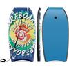 COSTWAY Tavola da Surf 33/37/41, BodyBoard con Guinzaglio per Polso in XPE + EPS + HDPE, Tavoletta Surf Leggero per Bambini, Ragazzi e Adulti (104 x 52 cm, Modello 3)