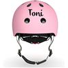 Mainely Scoot and Ride Casco per bambini - regolabile con luce di sicurezza LED - dai 1 anno in su - personalizzabile con nome