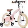 Deryan Lussuosa bicicletta per bambini 14 pollici | 3 in 1 | Bicicletta con sella e manubrio regolabili | Bicicletta per bambini per ragazzi e ragazze | Rosa