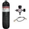 TUXING 4500psi in Fibra di Carbonio Serbatoio d'Aria 3L, Paintball Stazione di rifornimento con valvola regolatore Gauge per PCP Aria Fucili Immersione Scuba