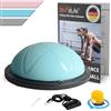 DH FitLife Balance Ball, Allenatore di equilibrio Yoga Φ60*22cm fino a 200 KG di portata, mezza palla da ginnastica Fitness Balance Board, Balance Board con pompa e 2 fasce fitness, rosa