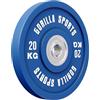 GORILLA SPORTS® Dischi Palestra - 5,10,15,20,25 kg Disco in Ghisa, Gommati, Ø 50/51 mm - Dischi Bumper, Pesi, Gym Home, Palestra, Weights, Olimpionici, Powerlifting, Bodybuilding, Sollevamento