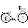 Cicli Tessari - bicicletta donna bici da passeggio city bike 26 cambio 6 velocita' telaio basso (beige)