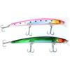 Pescasubito.com Set 2 Long Jerk Real Effect Spinning Spigola Serra Barracuda Pesca Mare Esca Artificiale Colore Rosa Verde
