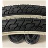 Generico 2 COPERTONI BMZ 26 X 1.75 MTB Slick STRADALI BIANCONERI + 2 CAMERE 26 VALVOLA Italia