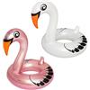 Bestway 36124 Float'nFashion Salvagente Fashion Cigno Gigante a Sorpresa Bianco Perlato/Rosa Metallizzato 1,65mx1,17 m