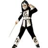 Rubie's Rubies Costume Dragon Ninja Silver per bambino e bambina, Camicia con cappuccio, pantaloni, cintura e maschera, Licenza Ufficiale per cmpleanno, feste, cosplay e Carnevale