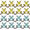 Xoeryoy 32 Pezzi Spade gonfiabili, PVC da 25, 6 Pollici Fa esplodere Spade, Giocattoli gonfiabili per Bambini a Tema Regali a Tema