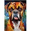 Generic Puzzle in vetro colorato, motivo: cane boxer, 300/500/1000 pezzi (1000 pezzi (50 x 75 cm)