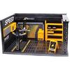Generic 1/24 Diorama Car Garage, Modello Diorama Car Workshop Scene Model, Display Scenery Luce a LED, Senza Bordo
