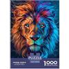 GXYUAOIEF Puzzle a forma di leone, 1000 pezzi, per tutta la famiglia, 70 x 50 cm, 1000 pezzi