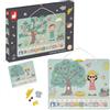 Janod - Calendario delle Stagioni - Calendario Educativo in Legno per Bambini 42 x 32 cm - Magnetico - 125 Magneti - Tempo e Stagioni - Versione Inglese - Dai 3 Anni, J5464
