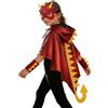 Generico Costume Dinosauro Bambino Unisex - Mantello di Dinosauro per Bambini Costume da Drago con Maschera per Giochi di Ruolo, Festa a Tema Carnevale Masquerade per 3-13 anni