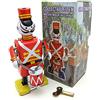 Charmgle Wind-up Tin Toy Retro Clockwork Walking Robot Drummer Figura Giocattoli Collezione Adulto Bomboniera Mobili Ristorante Finestra Ornamenti