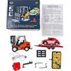 TENIREALX 1:64 RC Ingegneria Carrello elevatore Crane Switch Veicolo con Rimorchio & Blocchi, Effetti Sonori & Illuminazione a LED, Telecomando 2.4GHz Regolazione a 3 velocità Veicolo di costruzione
