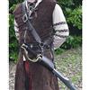MooKe Medievale Pirata in Pelle Pugnale Fodero Cintura Steampunk Spada Lama Guaina Titolare Warcraft Accessorio Cosplay per Uomo Donna,Nero
