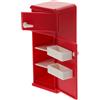 BESPORTBLE Mini Frigorifero Miniatura Rosso per Casa delle Bambole Arredamento Cucina Dettagliato Accessorio Leggero e Sicuro per Scenari di Gioco e Decorazioni