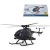 ToyGhillied RC Elicottero, C189 MD500 1:28 Elicottero, Modello di Aeroplano a Giroscopio Monorotore 4CH, Aeroplano RC Realistico per Appassionati di Aerei e Adulti (Versione RTF/Nero)