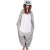 My Other Me - Costume da orso grigio e bianco con tuta con cappuccio unisex per bambino taglia 10-12 anni. Perfetto per un'avventura selvaggia a casa