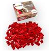 Q-Bricks Scatola con miscela di tegole | 150 pezzi | forme: 2 x 2 e 2 x 4 | Colore: rosso fuoco | compatibile con i comuni marchi di mattoncini | mattoncini per costruzioni creative