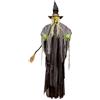 W WIDMANN MILANO Party Fashion 10058 - Strega con Scopa e Occhi Luminosi, Figura Horror fiabesca, Horror Deco, Halloween Deco Spaventoso