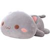 MINHADISI Gatto Peluche Giocattolo, 35CM Soft Toy Kawaii Cat, Kawaii Soft Toys Gatti Cuscino Gatto Animale Bambola, Peluche Cuscino Riempito Cuscino Peluche Regalo per Bambini Bambini (Grey 01)