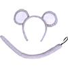 Bristol Novelty Mouse Set da topo grigio (orecchie + coda) per Bambini, Taglia unica, DS157 Halloween