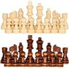 Zymoplas Set di scacchi portatile in legno per individui e scuole Accessori per scacchiera Pezzi degli scacchi in legno Scacchi domestici di piccole dimensioni