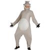 FIESTAS GUIRCA Costume da Ippopotamo Grigio per Adulto L