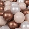 KiddyMoon 50 Palline/7Cm Palline Morbide Colorate Per Piscina Bambini Fatto In EU, Beige Pastello/Rame/Perla