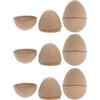 HONITANO 6 Uova di Pasqua di Carta Apribili 8x5,5 Cm, Set da 6 Pezzi Non Dipinte per Decorazioni Pasquali, Giocattolo Creativo di Carta da Dipingere e Progetti Artigianali Fai da Te