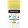 Neutrogena Sheer Zinc Oxide Kids Mineral Sunscreen Stick, Broad Spectrum SPF 50+ & UVA/UVB Protection & Water Resistant with Residue-Free, No-Mess Application, Oil- & Paraben-Free, oz
