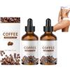 VKaoess olio di caffè antirughe, olio di caffè complesso rassodante per la pelle con caffeina - lozione rassodante per la pancia e le braccia per post perdita di peso (2 bottiglie)