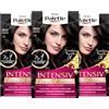 Palette Intensiv Creme Coloration 1-0/900 Nero Livello 3 (3 x 115 ml), colore permanente per capelli fino a 8 settimane di lucentezza intensa e copertura 100% grigio