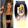 Ser Mulher Capelli SUPER JUMBO PREMIUM Braid per Treccine Africane PESO: 522g, LUNGHE: 65cm Pre-Stretched - Hair Braiding Extension, Anellini per Styling COMPRESI, (Black/Platinum Blonde, 65 cm)