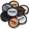 Moon Creations Trucco professionale per viso e corpo | Tortiere professionali con vernice colorata per truccabimbi | Pittura per il viso per bambini, adulti, Set di colori essenziali, 36 gm